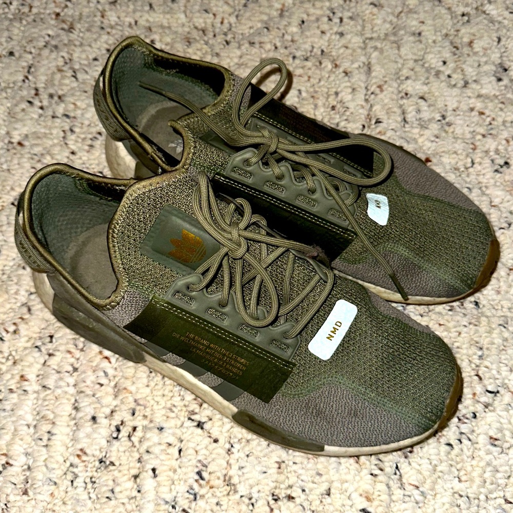 Adidas NMD OLIVE Green Sneakers Lightweight Mesh Design